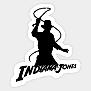 Indy Pixelated Art Sticker